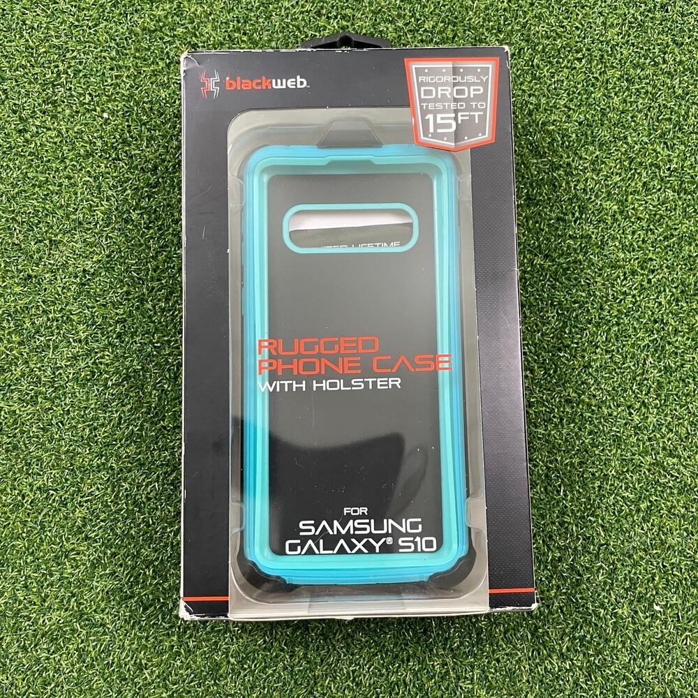 Blackweb Rugged Phone Case with Holster for Samsung Galaxy S10